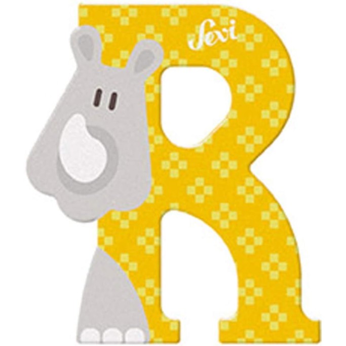 Lettera in Legno a Forma di Animale, Lettere della Porta per cameretta dei Bambini