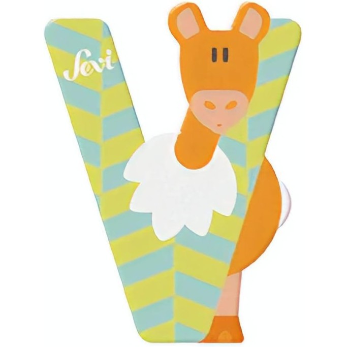 Lettera in Legno a Forma di Animale, Lettere della Porta per cameretta dei Bambini