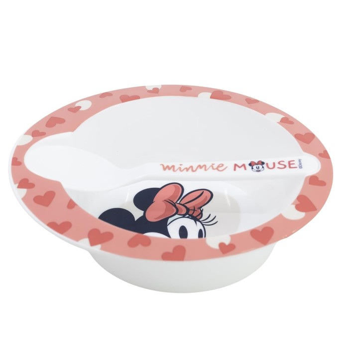 Set Pappa per Microonde Piatto Fondo con Cucchiaio Minnie o Topolino