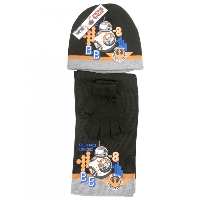 set cappelo sciarpa e guanti Star Wars