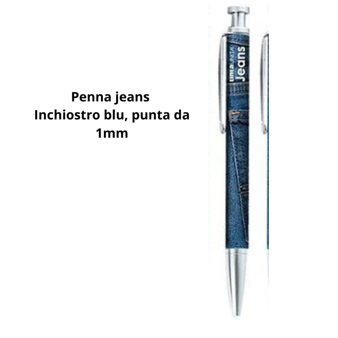 Penna a scatto TintaUnita Jeans, blu