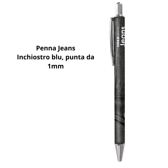 Penna a scatto TintaUnita Jeans, blu