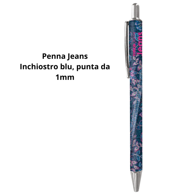 Penna a scatto TintaUnita Jeans, blu