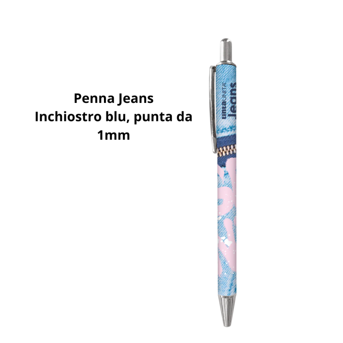 Penna a scatto TintaUnita Jeans, blu