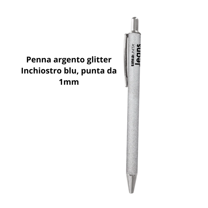 Penna a scatto TintaUnita Jeans, blu