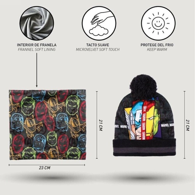 Cappello, Guanti e Scaldacollo The Avengers