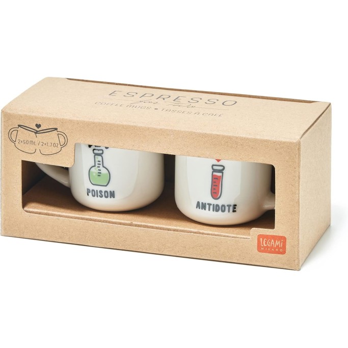 Legami, Espresso For Two, 2 Tazzine da Caffè, Tema Poison and Antidote