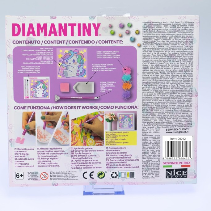 DIAMANTINY Design Art Quadretto, Kawaii Unicorn