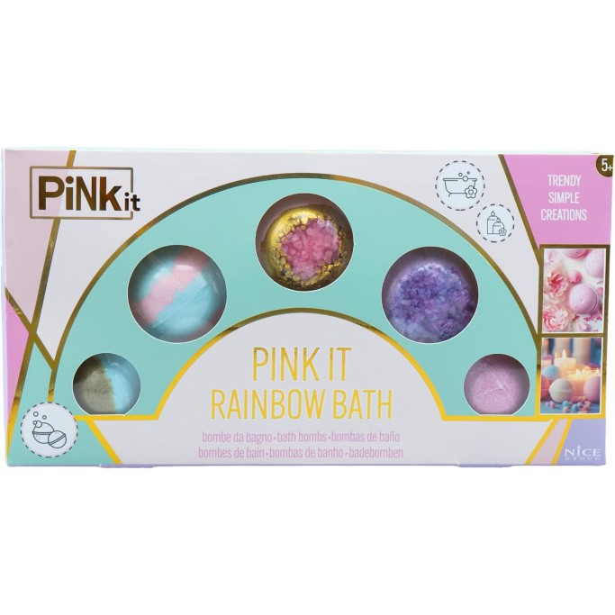 Rainbow Bath, Set di Bath Bomb Palline di Sapone da Bagno Colorate