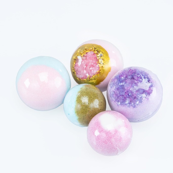 Rainbow Bath, Set di Bath Bomb Palline di Sapone da Bagno Colorate