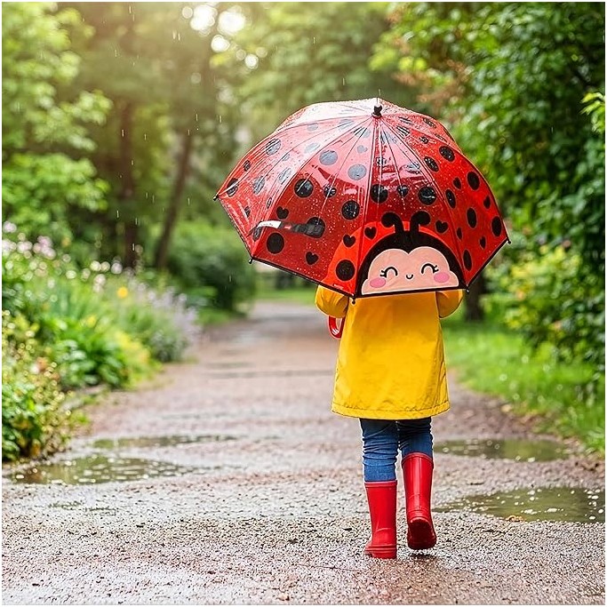 Legami, Ombrello per Bambini Dancin' In The Rain, Ladybug, Coccinella