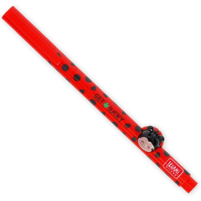 Legami, Penna Gel con Animaletto Decorativo Lovely Friends, Ladybug, Coccinella