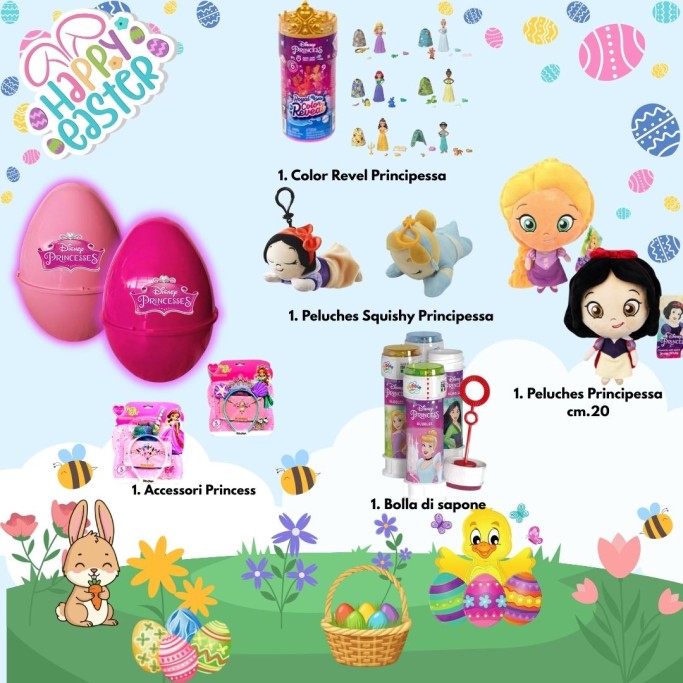 Uovo di Pasqua Giocattoli Principesse Pasqualone.