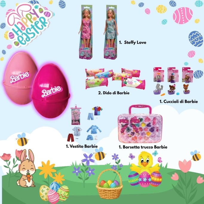 Uovo di Pasqua Giocattoli Barbie Pasqualone.
