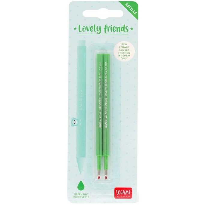 Legami, Set 2 Refills per Penna Gel, Lovely Friends