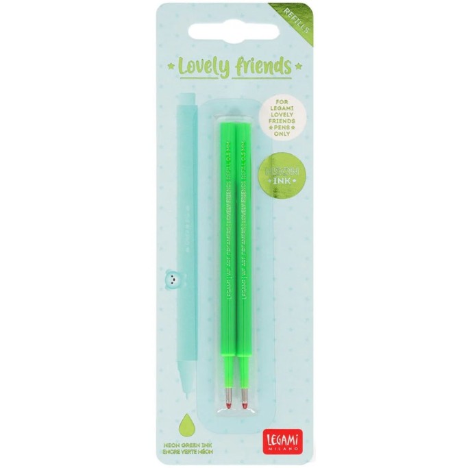 Legami, Set 2 Refills per Penna Gel, Lovely Friends