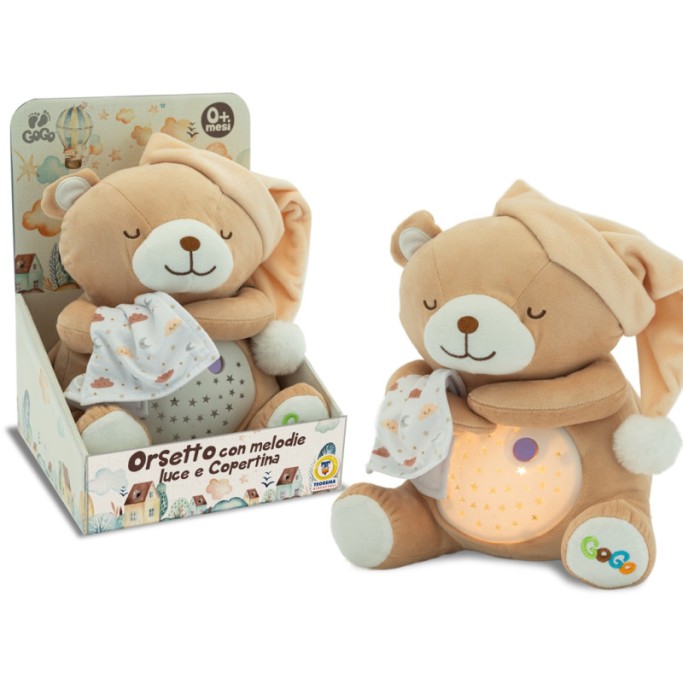ORSETTO 25CM C/LUCE E MELODIA 2 COL.