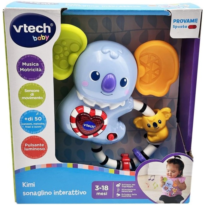 V-tech, Kimi Sonaglino Interattivo, Sonaglino Neonato con Sensore Movimento