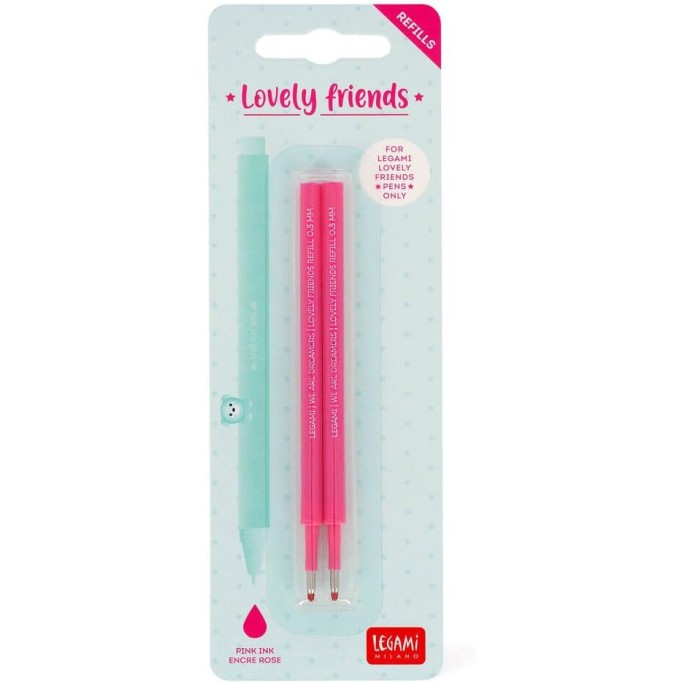 Legami, Set 2 Refills per Penna Gel, Lovely Friends