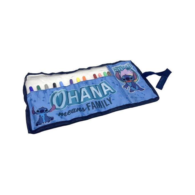 Astuccio Stitch rotolo bambini con 12 pennarelli Giotto