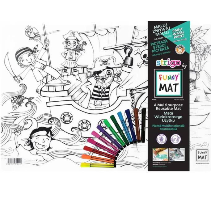 Tinta Unita, Funny Mat Black Tovaglietta in polipropilene riutilizzabile in omaggio 12 colori tinta Unita