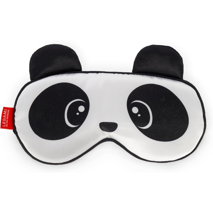 Legami, Sleep Mask Nap Queen, Mascherina da Notte con Elastico Regolabile, Super Soffice, Tema Panda