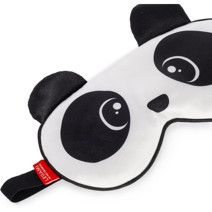 Legami, Sleep Mask Nap Queen, Mascherina da Notte con Elastico Regolabile, Super Soffice, Tema Panda