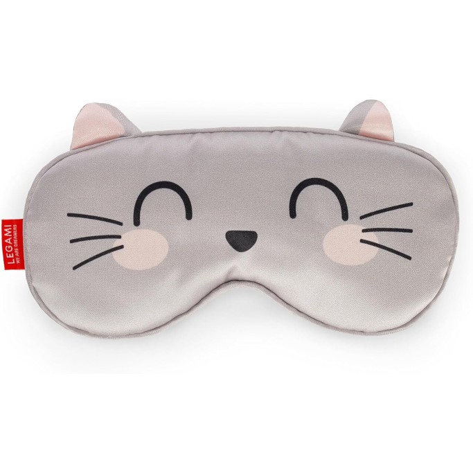 Legami, Sleep Mask Nap Queen, Mascherina da Notte con Elastico Regolabile, Super Soffice, Tema Kitty