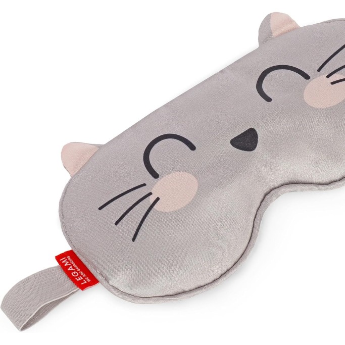 Legami, Sleep Mask Nap Queen, Mascherina da Notte con Elastico Regolabile, Super Soffice, Tema Kitty