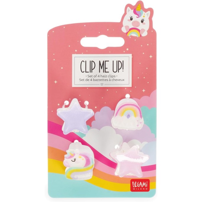 Legami, Set di 4 Mini Mollette per Capelli Clip Me Up!,
