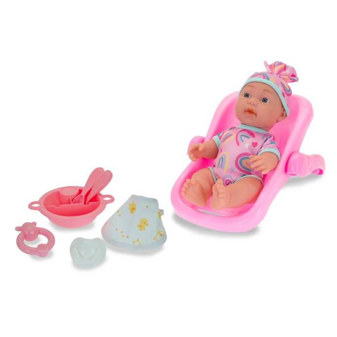 BABY TEO, PLAY SET BAMBOLOTTO VINILE CON OVETTO 25 CM