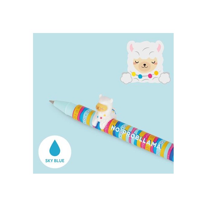 Legami, Penna Gel con Animaletto Decorativo, Lovely Friends, Tema Lama