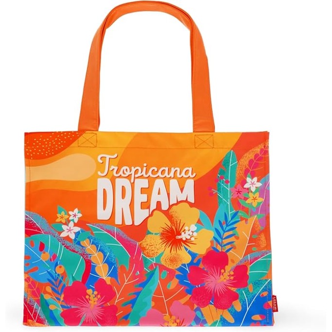 Legami, Borsa Mare Donna, Grande, Beach Bag Tropicana dream