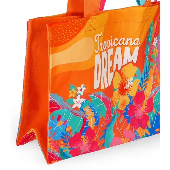 Legami, Borsa Mare Donna, Grande, Beach Bag Tropicana dream
