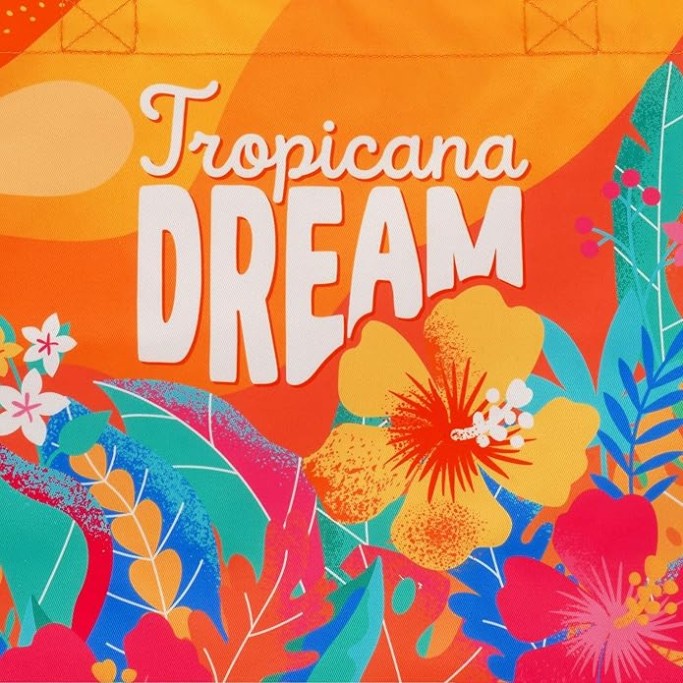 Legami, Borsa Mare Donna, Grande, Beach Bag Tropicana dream