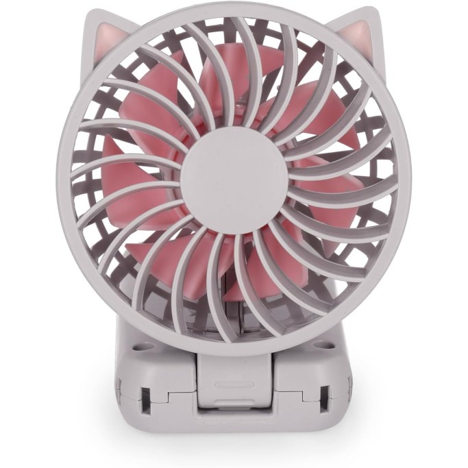 Legami, Mini Ventilatore Portatile Ricaricabile, Mini Fan, Ventilatore Kitty