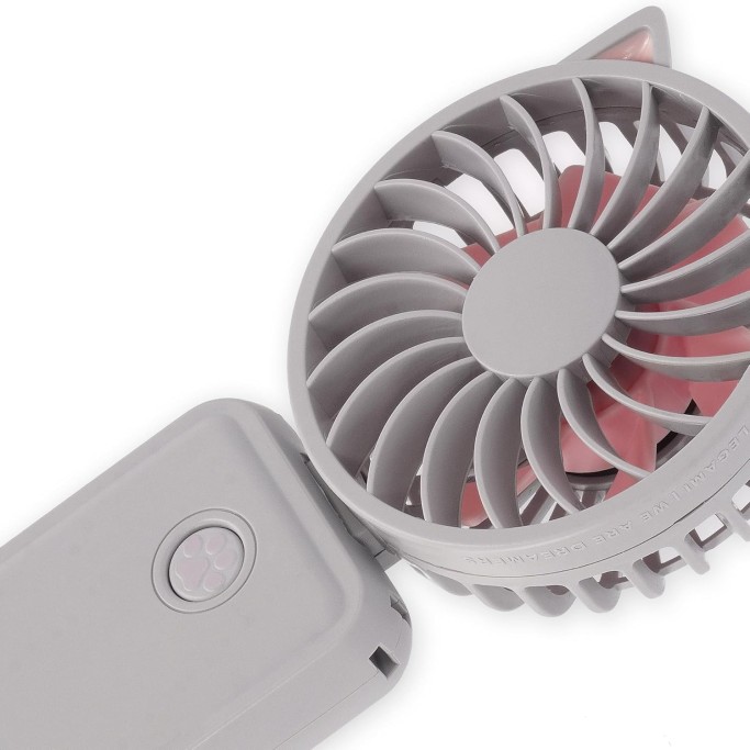 Legami, Mini Ventilatore Portatile Ricaricabile, Mini Fan, Ventilatore Kitty
