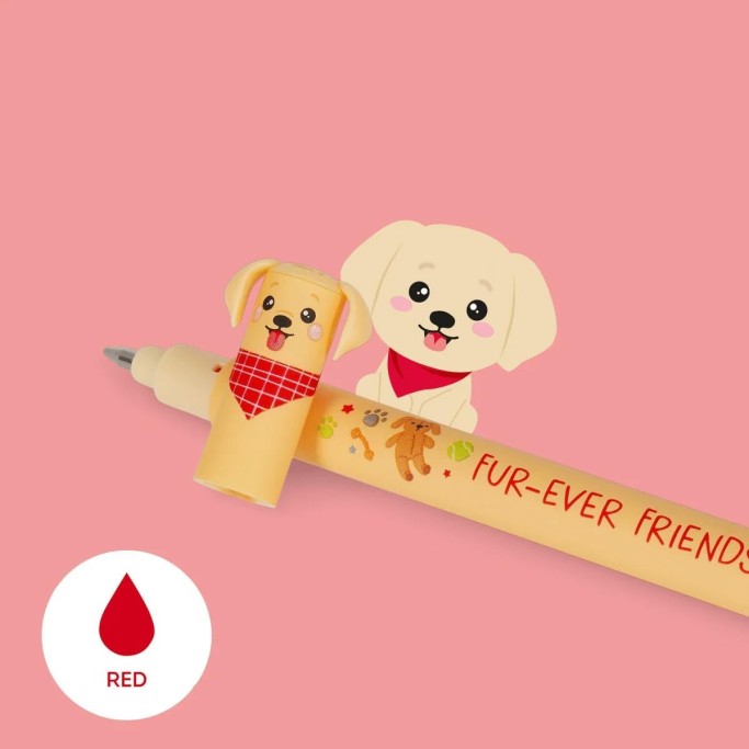 Legami, Set di 3 Penne Cancellabili, Erasable Pen, Fur-ever Friends
