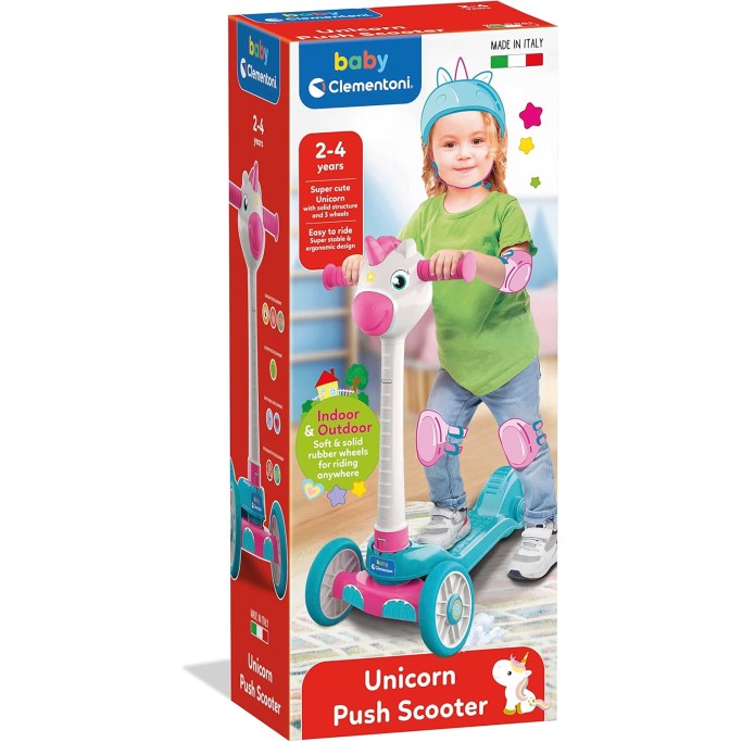 Clementoni, Baby Unicorn Push Scooter