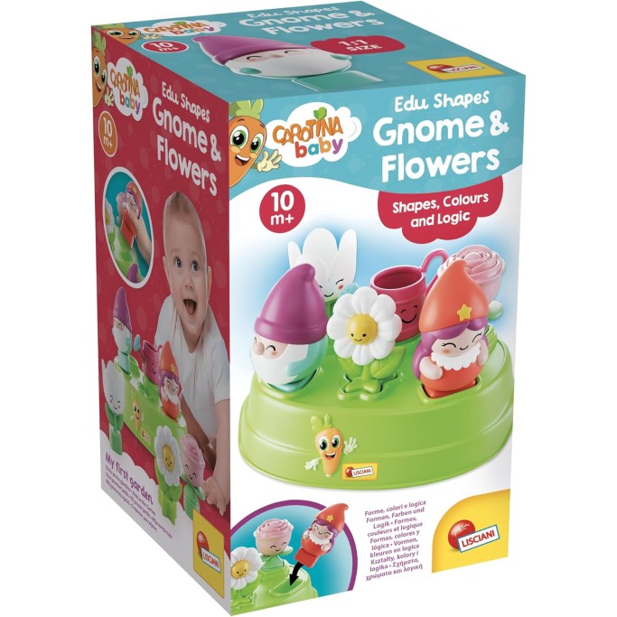 Lisciani Giochi, Carotina Baby Edu shapes, Gnome and flowers