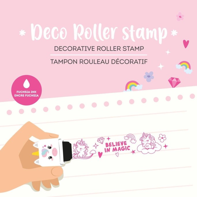 Legami, Timbro Decorativo a Rullo, tema Unicorno