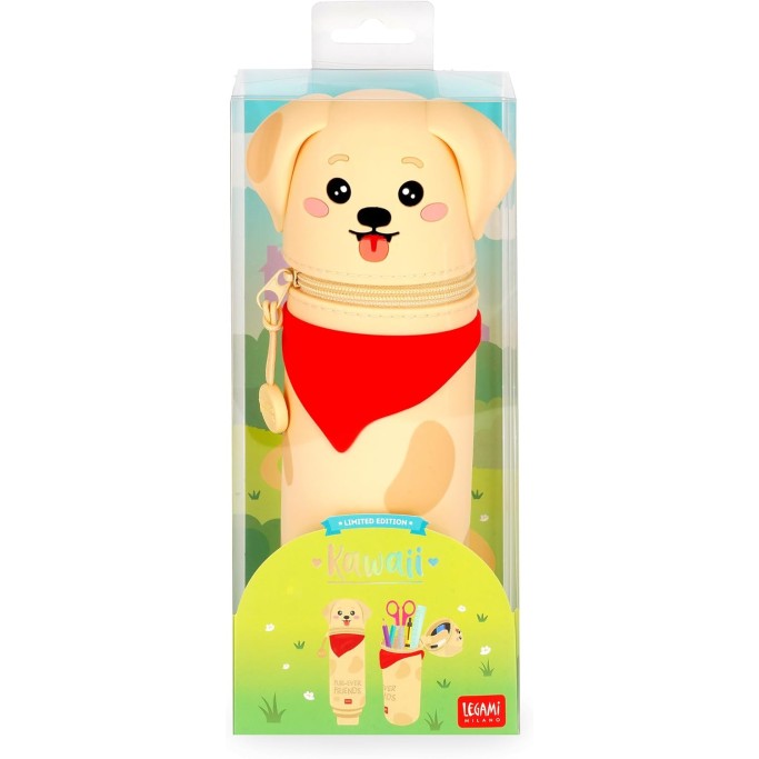Legami, Kawaii Astuccio Scuola 2 in 1 in Morbido Silicone, Fur-ever Friends