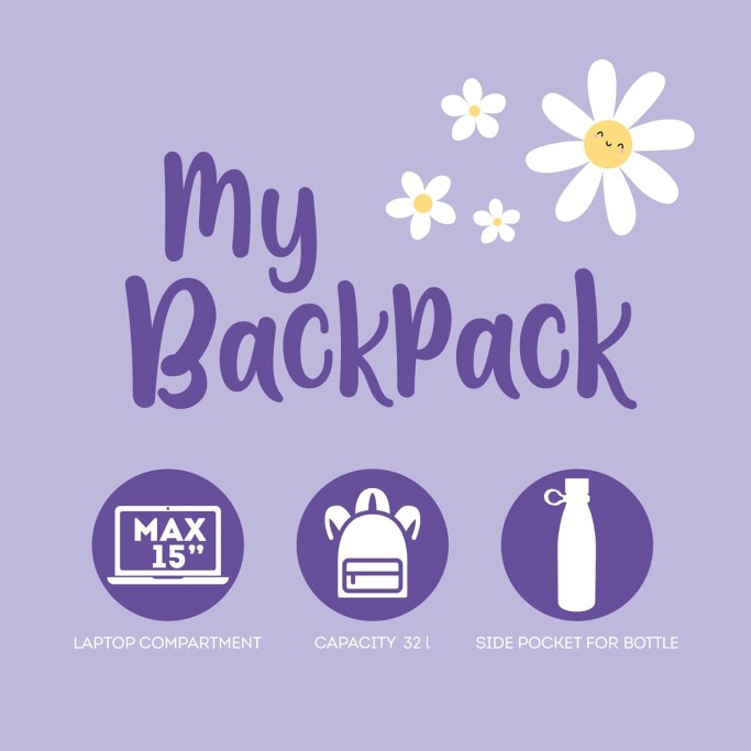 Legami, Zaino Per Scuola My Backpack, tema Lilac