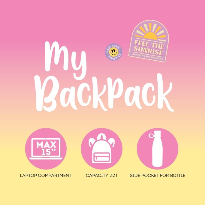 Legami, Zaino Per Scuola My Backpack, tema Sunsise Lover