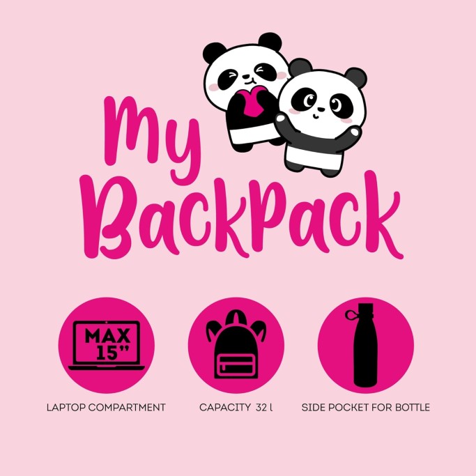 Legami, Zaino Per Scuola My Backpack, tema Panda