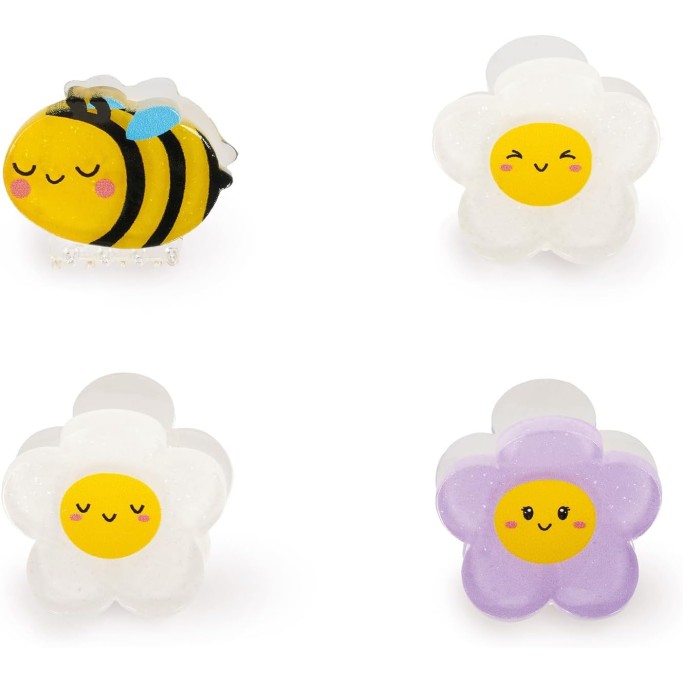 Legami, Set di 4 Mini Mollette per Capelli Clip Me Up!, Tema Bee,