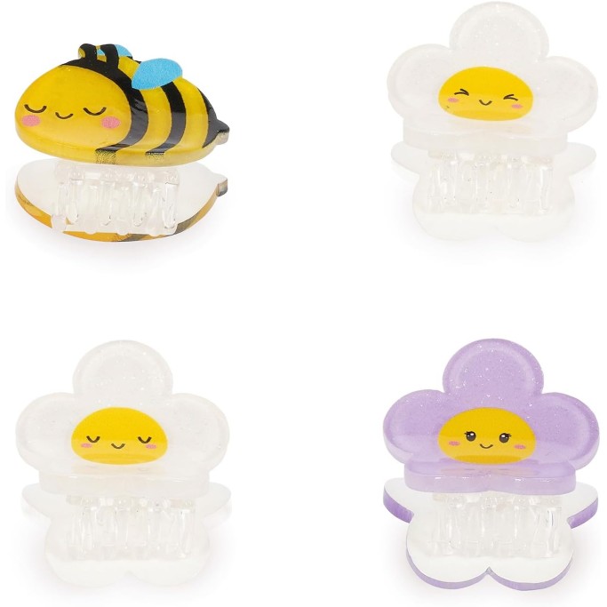 Legami, Set di 4 Mini Mollette per Capelli Clip Me Up!, Tema Bee,