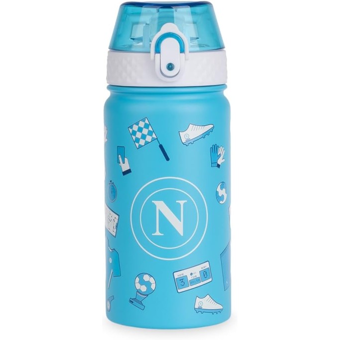 Colourbook, Borraccia Termica Bambini 400 Ml Napoli Ufficiale