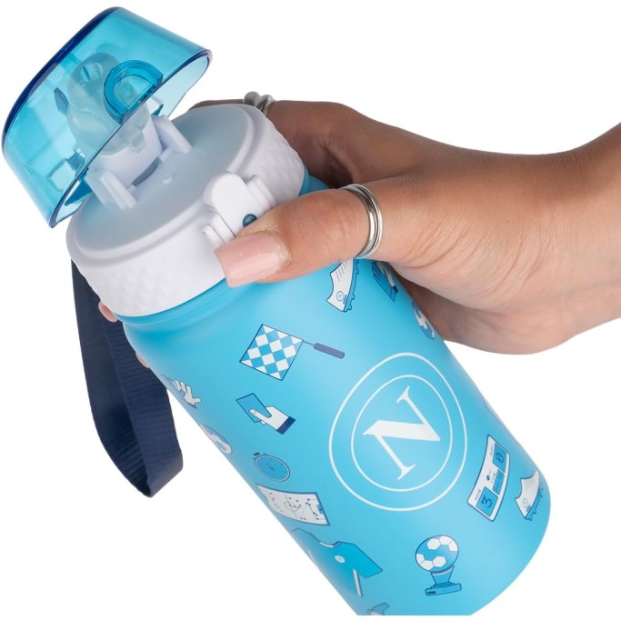 Colourbook, Borraccia Termica Bambini 400 Ml Napoli Ufficiale