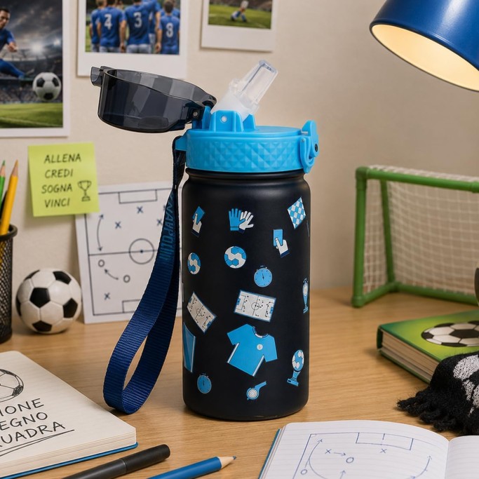 Colourbook, Borraccia Termica Bambini 400 Ml Napoli Ufficiale